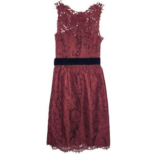Monique Lhuillier Sz 4 Lace Cocktail Dress